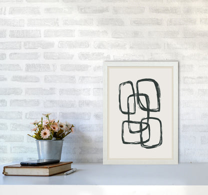 Modern Abstract Shapes 3 Art Print by Jason Stanley A3 Oak Frame