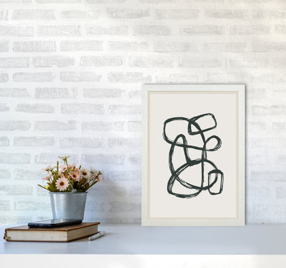 Modern Abstract Shapes 1 Art Print by Jason Stanley A3 Oak Frame