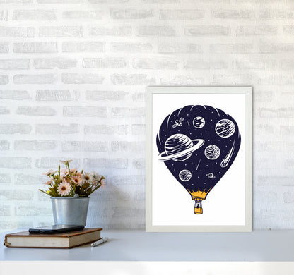Hot Air Baloon Universe Art Print by Jason Stanley A3 Oak Frame