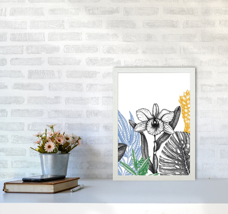 Minimalist Flower Vibes Art Print by Jason Stanley A3 Oak Frame