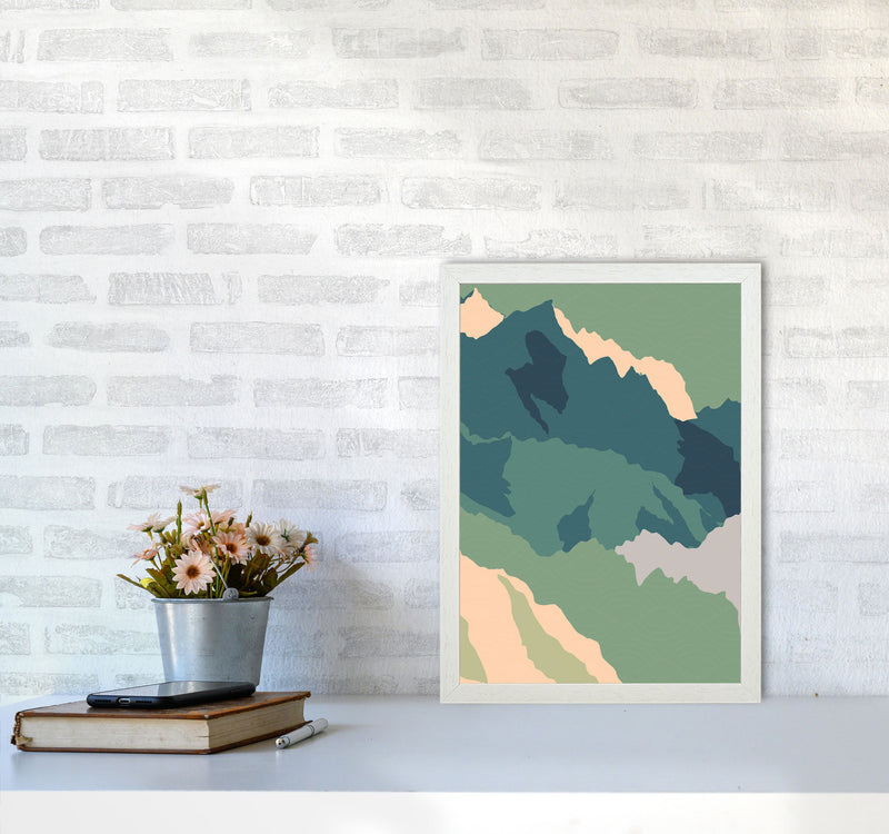 Japanese Mountain Range Art Print by Jason Stanley A3 Oak Frame