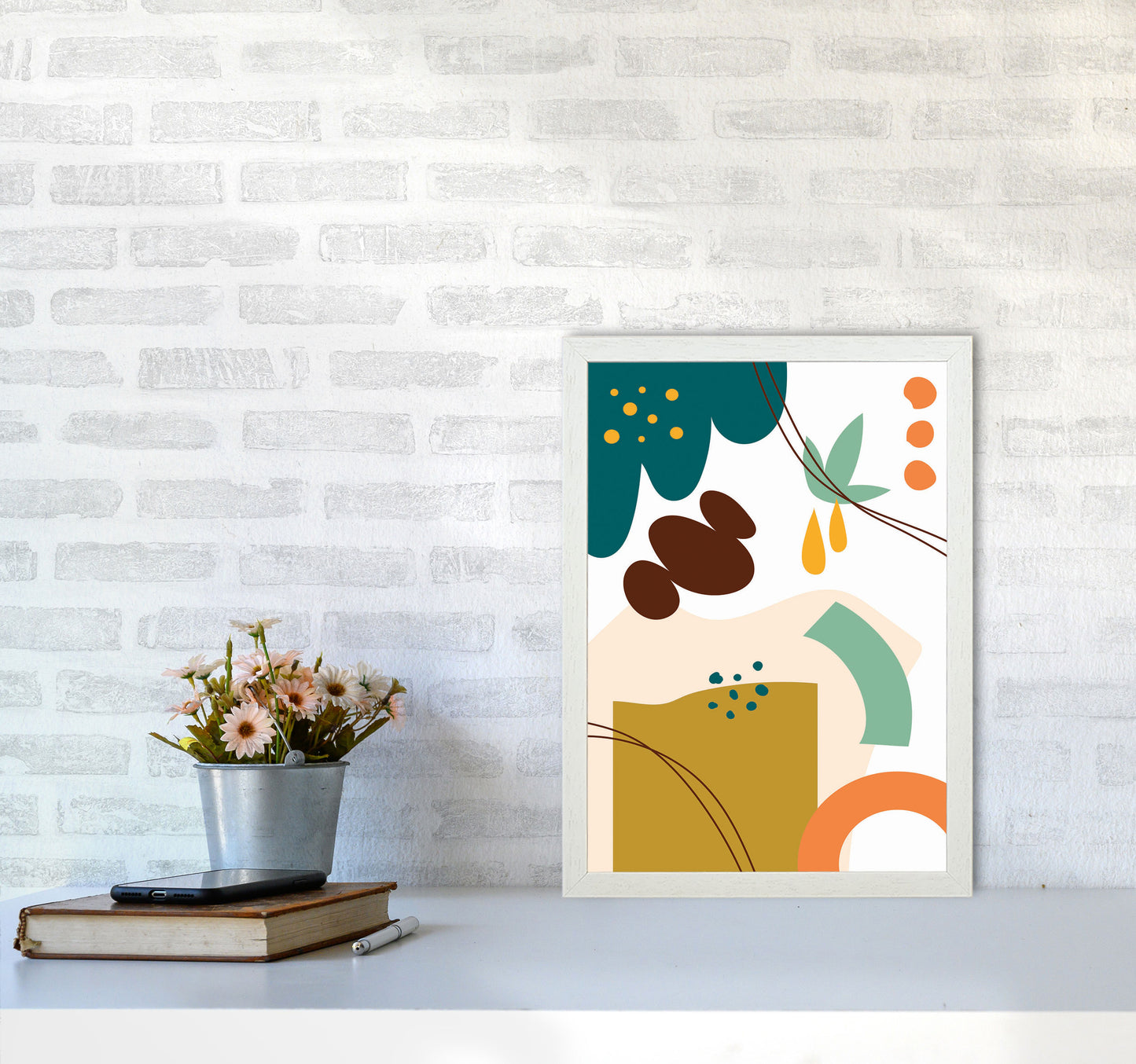 Abstract Expression II Art Print by Jason Stanley A3 Oak Frame