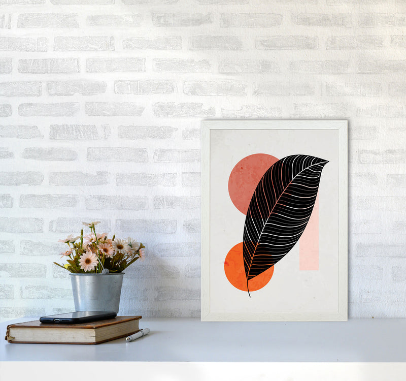 Abstract Leaf Vibe III Art Print by Jason Stanley A3 Oak Frame