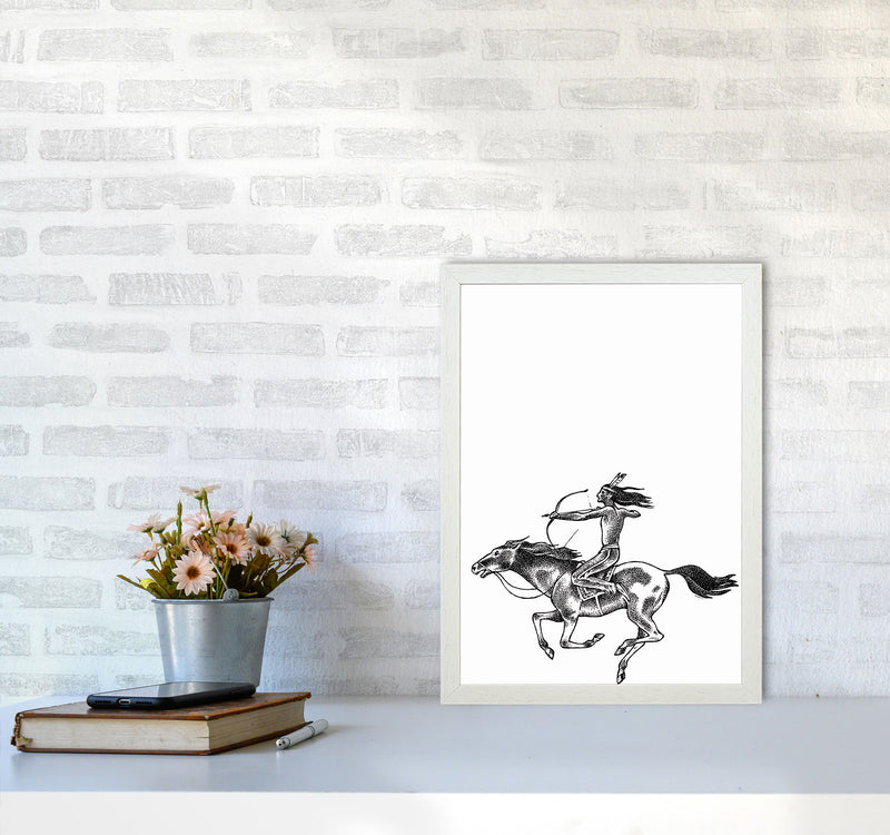 Native American Indian Art Print by Jason Stanley A3 Oak Frame