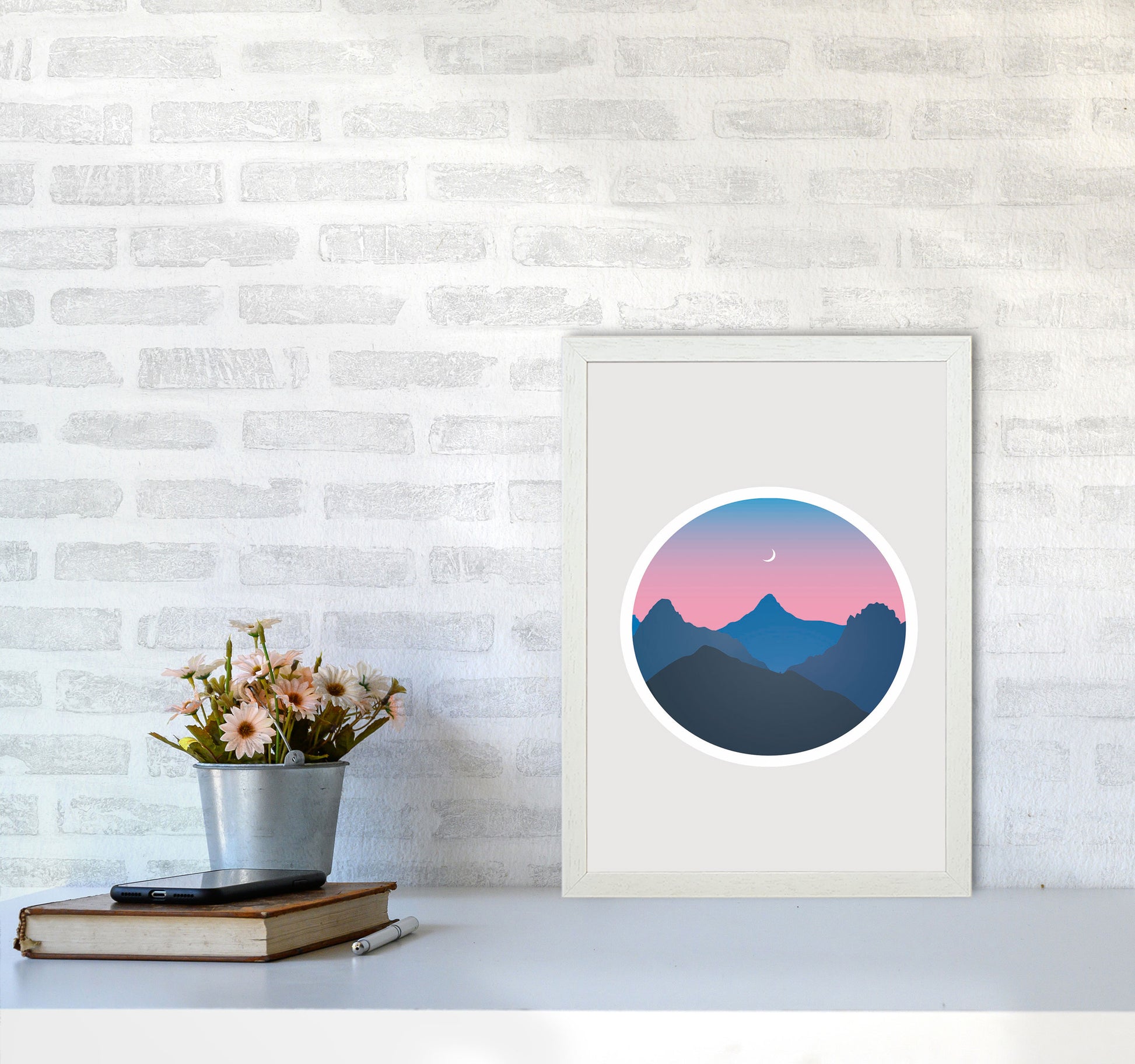 Moody Moonrise Kingdom Art Print by Jason Stanley A3 Oak Frame