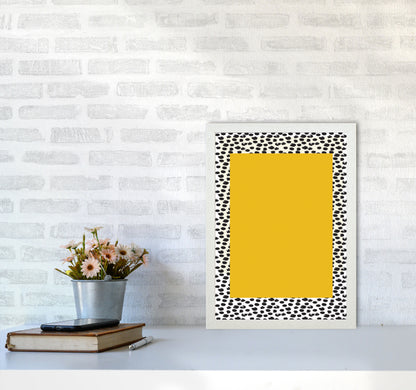 Minimal Yellow Poster Art Print by Jason Stanley A3 Oak Frame