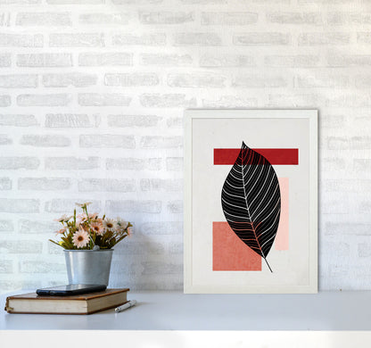 Abstract Leaf Vibe II Art Print by Jason Stanley A3 Oak Frame
