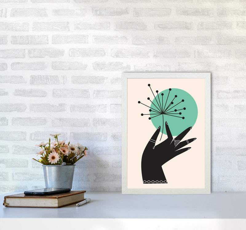 What A Pretty Flower Art Print by Jason Stanley A3 Oak Frame