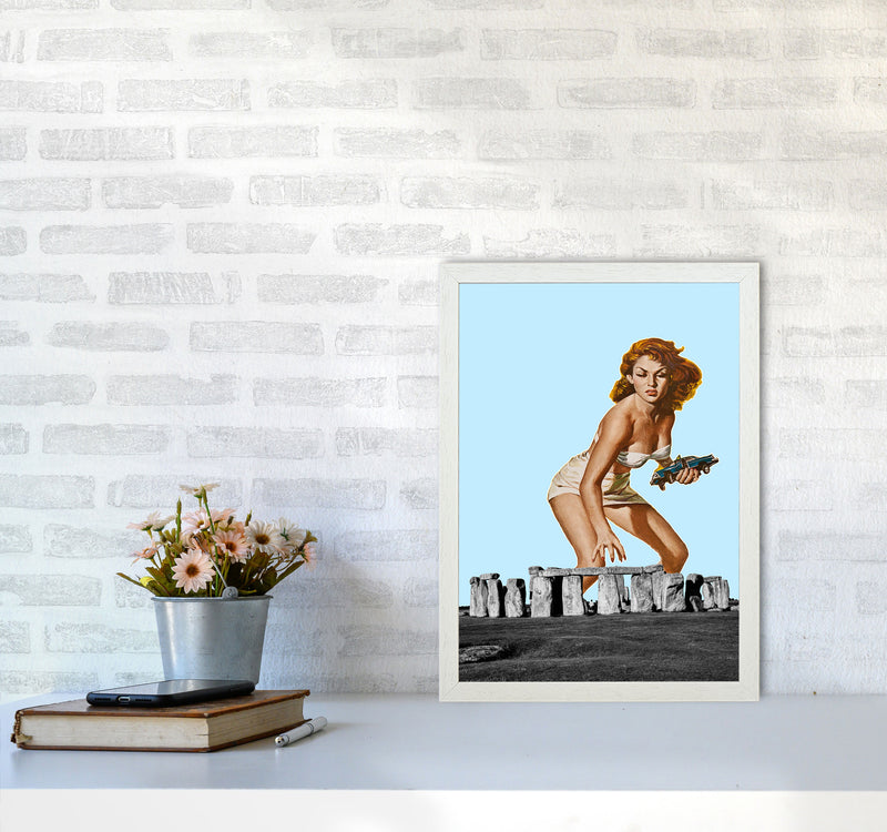 Attack On Stonehenge Art Print by Jason Stanley A3 Oak Frame