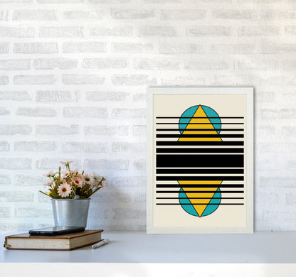 Geometric Suns. IIII Art Print by Jason Stanley A3 Oak Frame