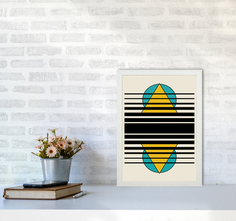 Geometric Suns. IIII Art Print by Jason Stanley A3 Oak Frame
