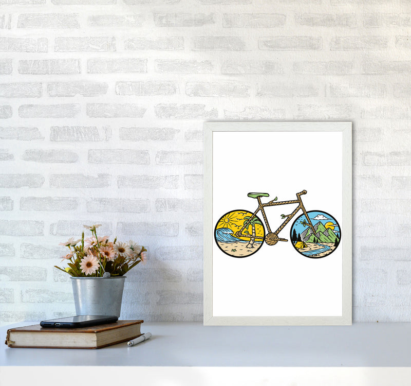 Best Bike Ride Ever Art Print by Jason Stanley A3 Oak Frame