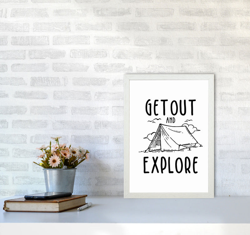 Get Out And Explore Art Print by Jason Stanley A3 Oak Frame