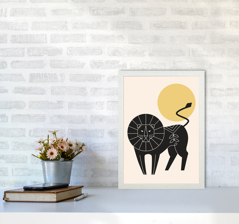 King Of The Jungle Art Print by Jason Stanley A3 Oak Frame