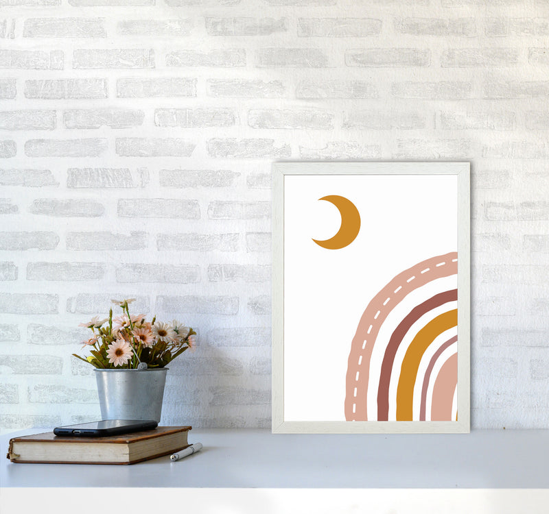 Abstract Moonvibes Art Print by Jason Stanley A3 Oak Frame
