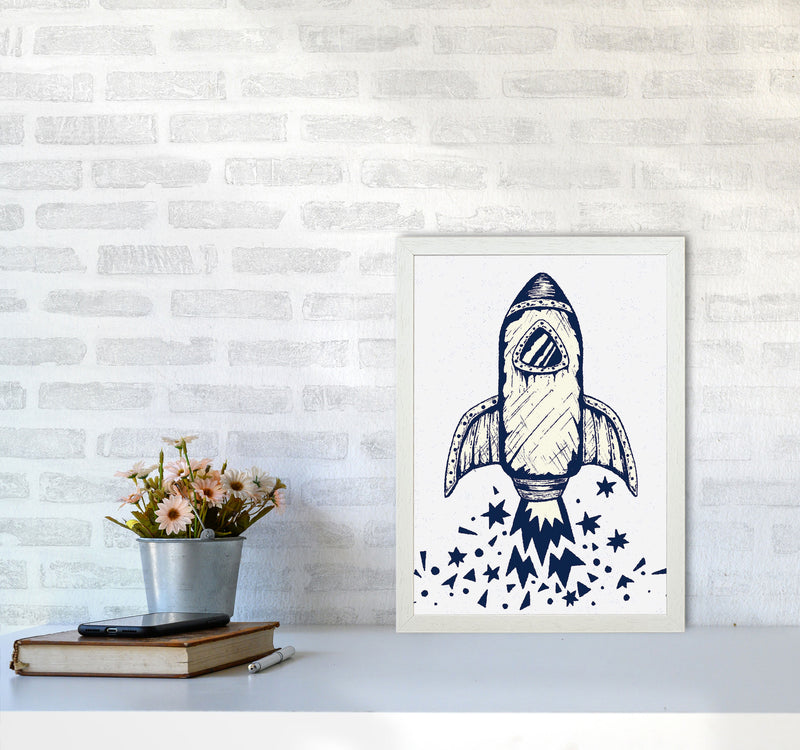 5-4-3-2-1-Blastoff Art Print by Jason Stanley A3 Oak Frame