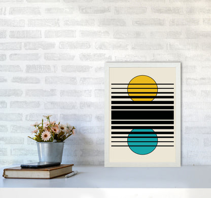 Geometric Suns III Art Print by Jason Stanley A3 Oak Frame