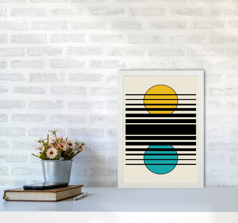 Geometric Suns III Art Print by Jason Stanley A3 Oak Frame
