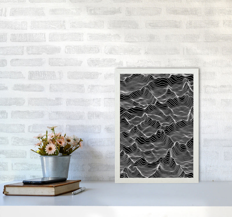 Abstract Mountains Art Print by Jason Stanley A3 Oak Frame