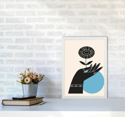 Abstract Hand III Art Print by Jason Stanley A3 Oak Frame
