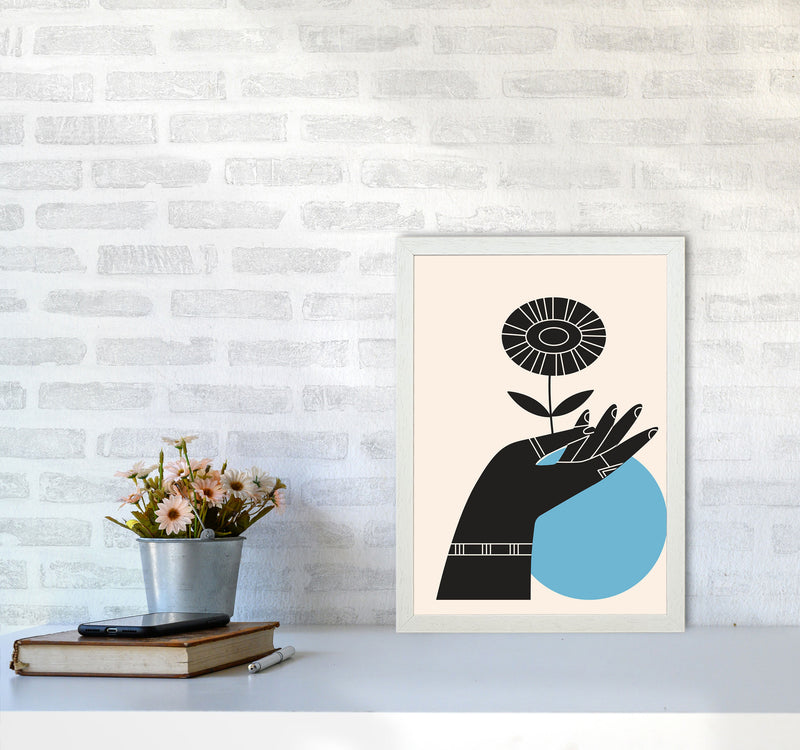 Abstract Hand III Art Print by Jason Stanley A3 Oak Frame