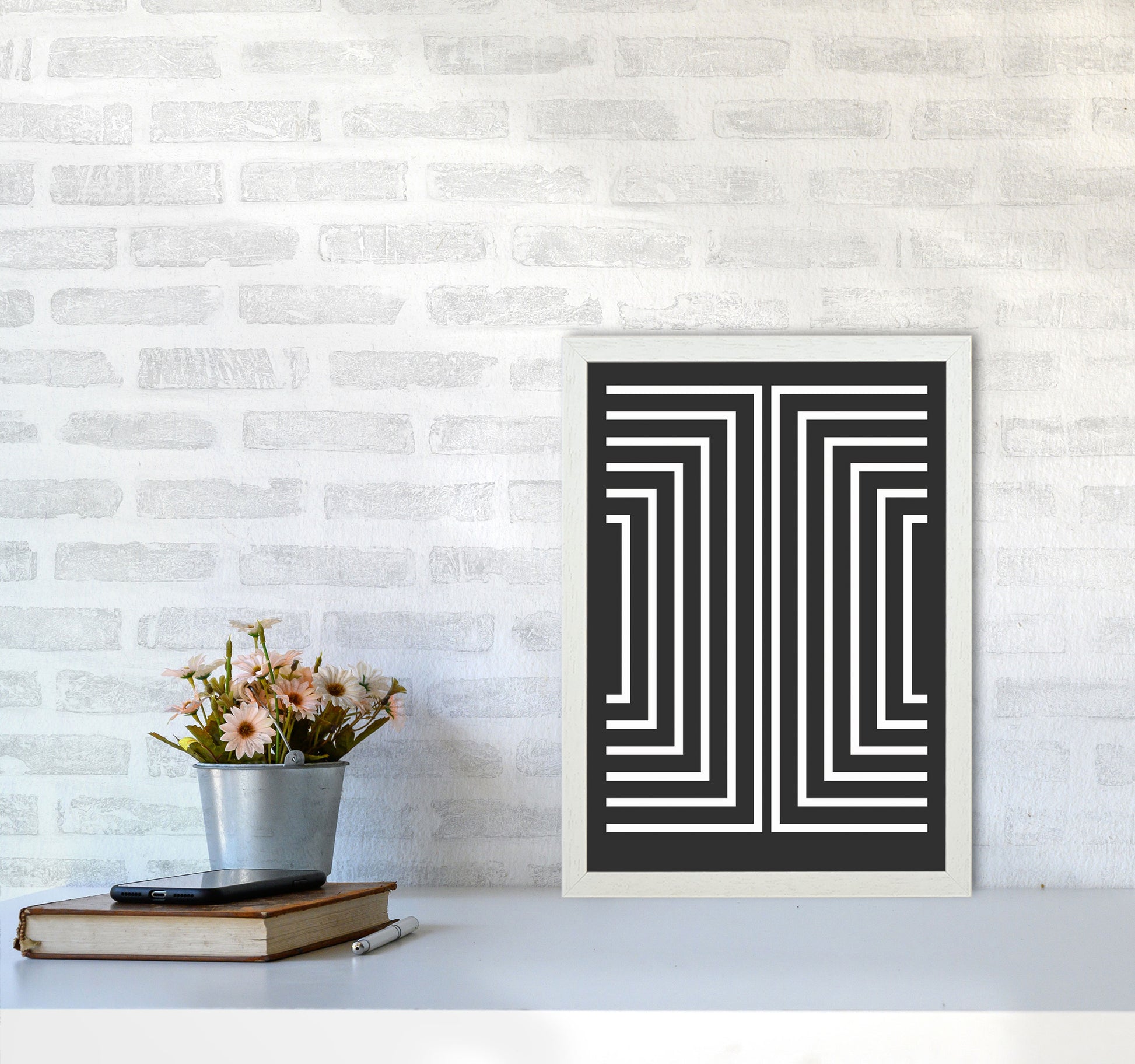 Pattern Series -4 Art Print by Jason Stanley A3 Oak Frame