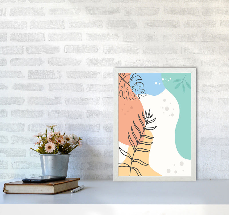 Abstract Leaves II Art Print by Jason Stanley A3 Oak Frame