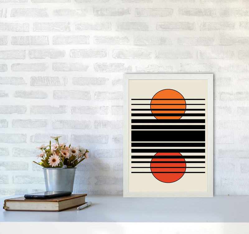 Geometric Suns II Art Print by Jason Stanley A3 Oak Frame