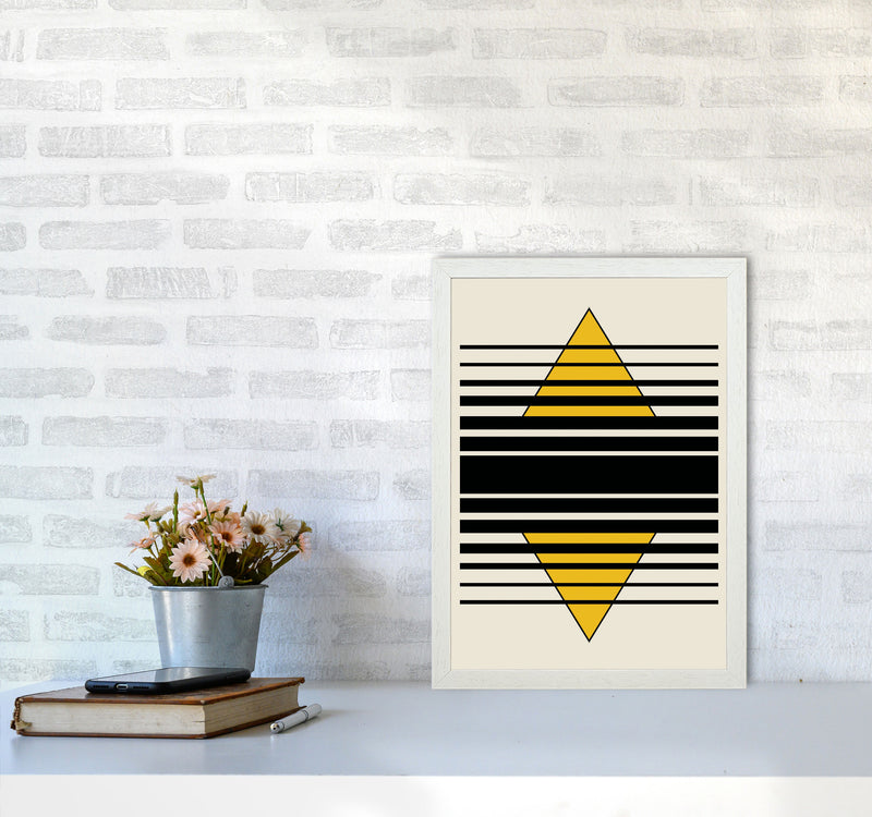 Geometric Pyramid Art Print by Jason Stanley A3 Oak Frame