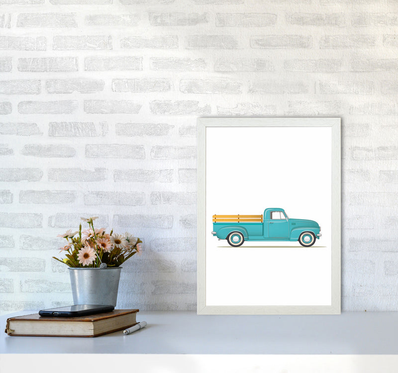Old Trusty Pickup Art Print by Jason Stanley A3 Oak Frame