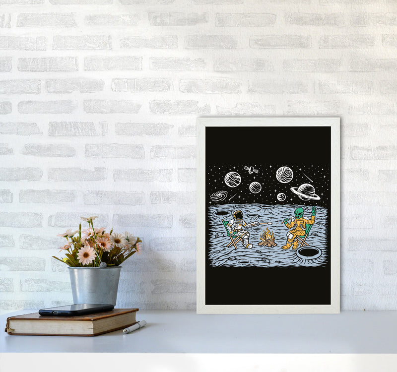 Space Camp Vibes Art Print by Jason Stanley A3 Oak Frame