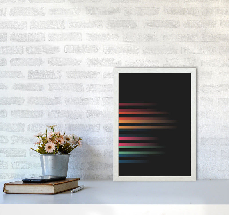 Faded Stripes 1 Art Print by Jason Stanley A3 Oak Frame