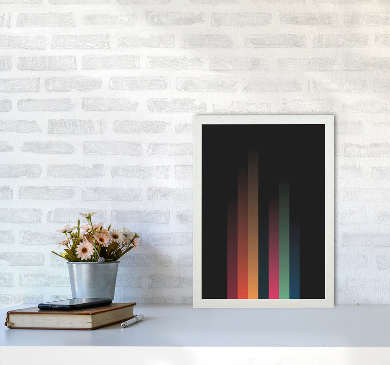 Faded Stripes 3 Art Print by Jason Stanley A3 Oak Frame