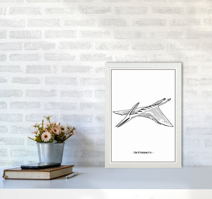 The Pterodactyl Art Print by Jason Stanley A3 Oak Frame