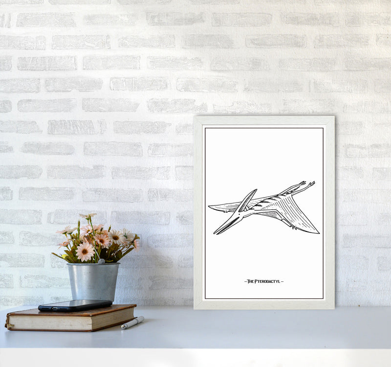 The Pterodactyl Art Print by Jason Stanley A3 Oak Frame