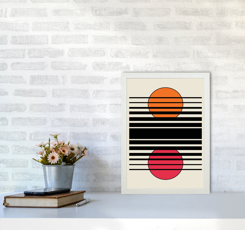 Geometric Suns Art Print by Jason Stanley A3 Oak Frame