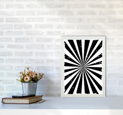 Black Sun Rays Art Print by Jason Stanley A3 Oak Frame