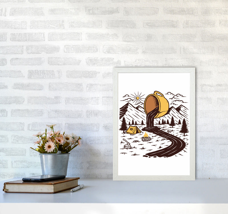 Coffee Is Life Art Print by Jason Stanley A3 Oak Frame