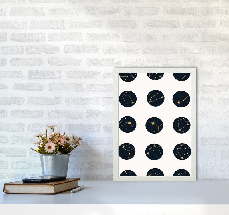 Constellations Art Print by Jason Stanley A3 Oak Frame