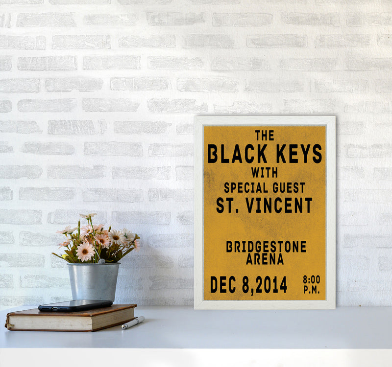 The Black Keys Art Print by Jason Stanley A3 Oak Frame