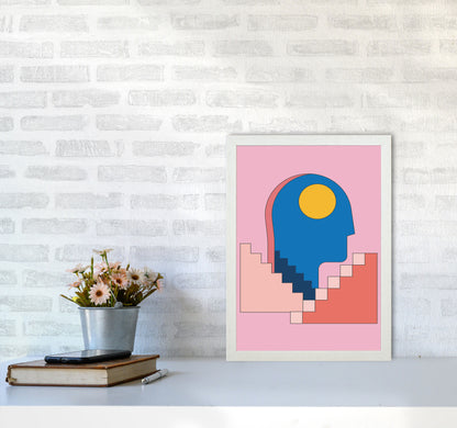 Keep Climbing Art Print by Jason Stanley A3 Oak Frame