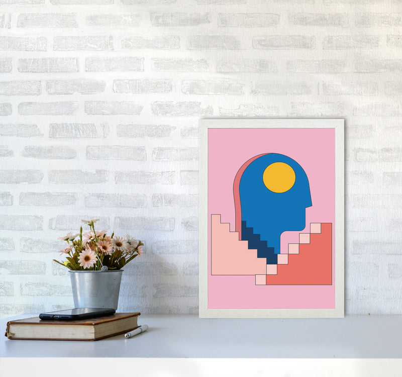 Keep Climbing Art Print by Jason Stanley A3 Oak Frame