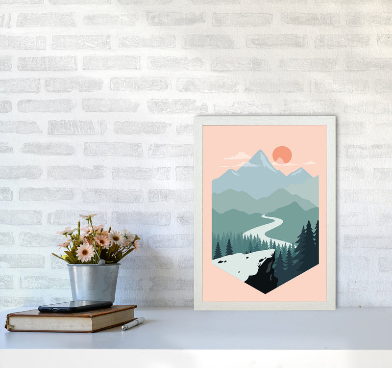 Get Out There Art Print by Jason Stanley A3 Oak Frame