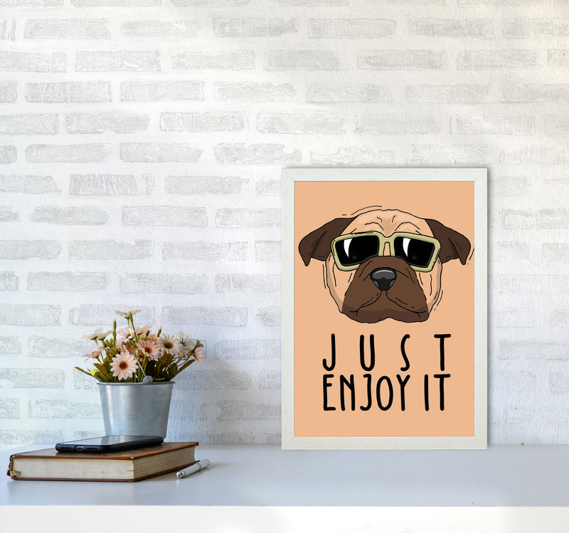 Just Enjoy It Art Print by Jason Stanley A3 Oak Frame