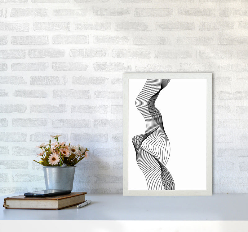 Line Wobbles Art Print by Jason Stanley A3 Oak Frame