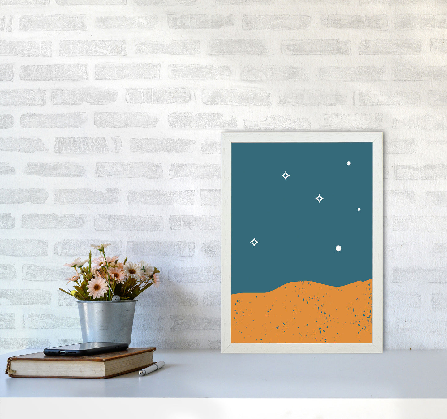 Starry Night Art Print by Jason Stanley A3 Oak Frame