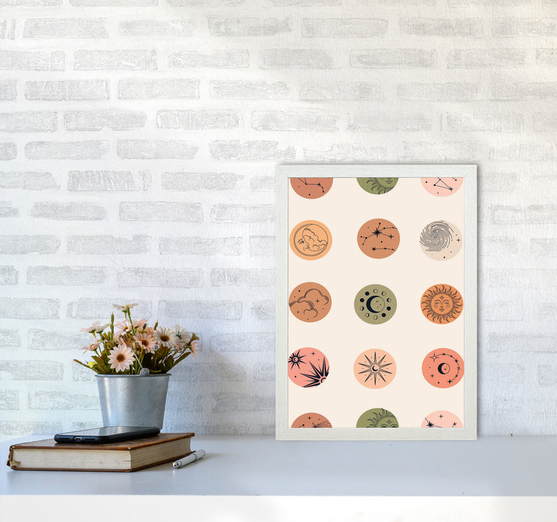 Sun And Moon Art Print by Jason Stanley A3 Oak Frame