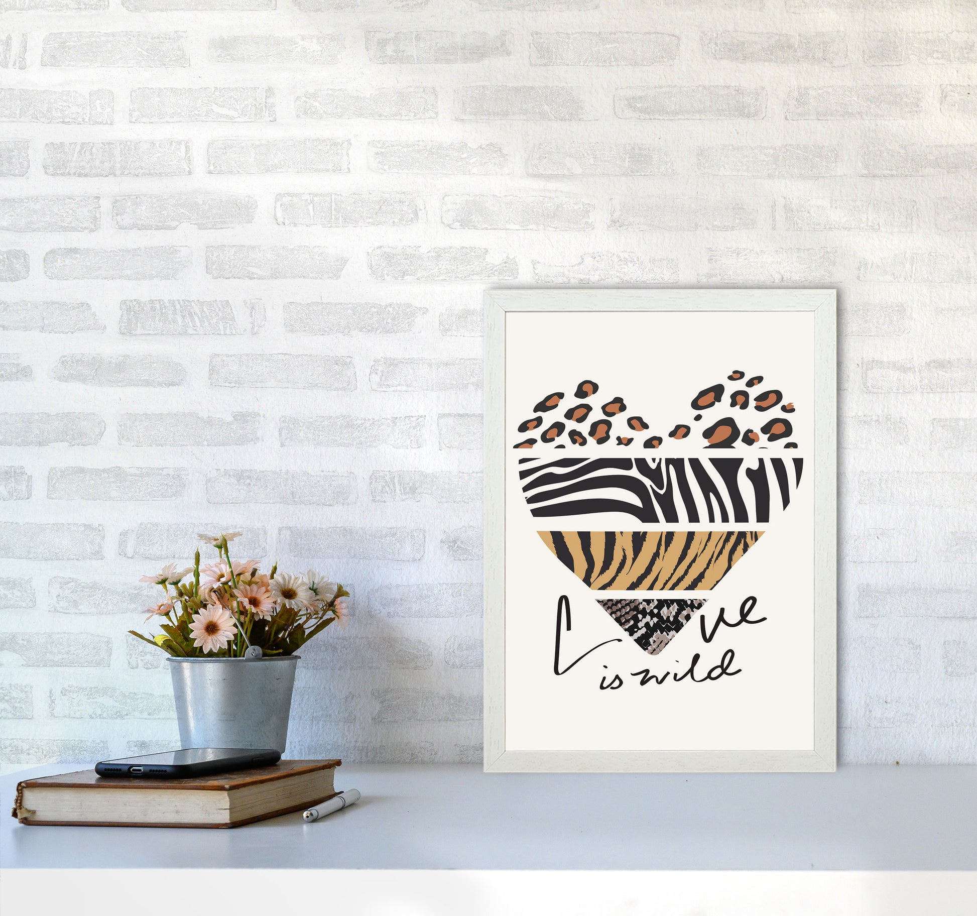 Love Is Wild Art Print by Jason Stanley A3 Oak Frame