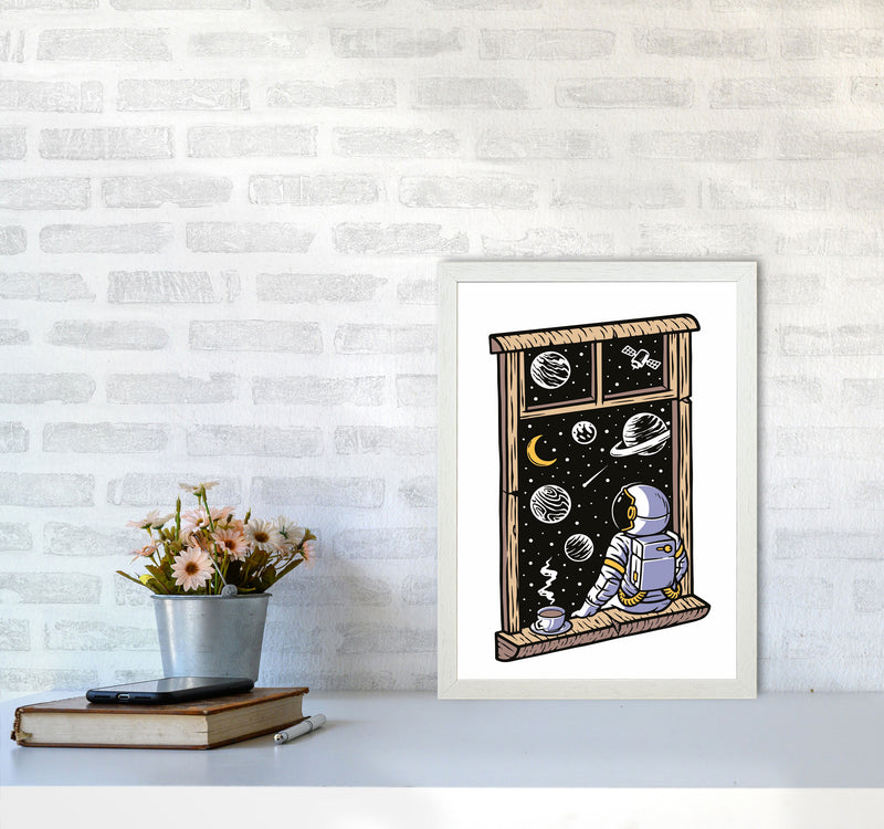 Planet Views Art Print by Jason Stanley A3 Oak Frame