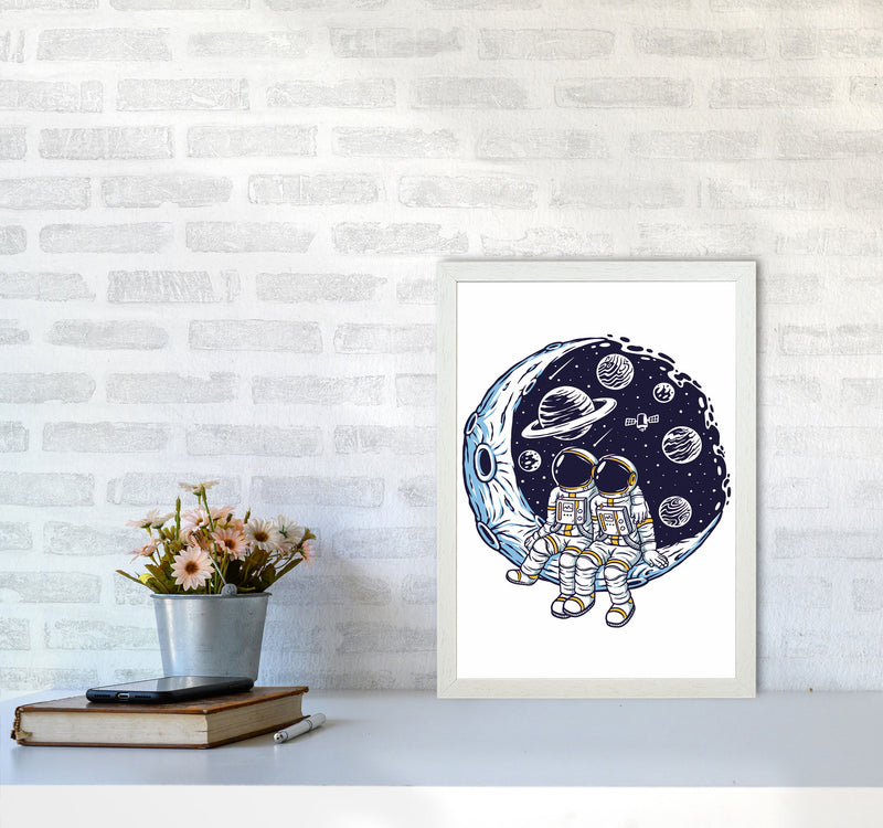 Best Friends Art Print by Jason Stanley A3 Oak Frame